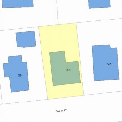 355 Cabot St, Newton, MA 02460 plot plan