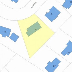 39 Village Cir, Newton, MA 02459 plot plan