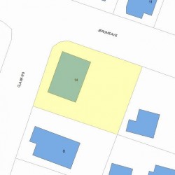 14 Jerome Ave, Newton, MA 02465 plot plan