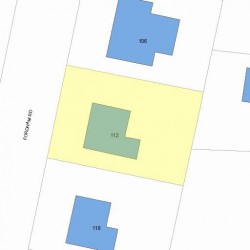 112 Fordham Rd, Newton, MA 02465 plot plan