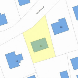 134 Mount Vernon St, Newton, MA 02465 plot plan