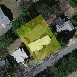 53 Wallace St, Newton, MA 02461 aerial view