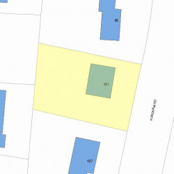 101 Fordham Rd, Newton, MA 02465 plot plan