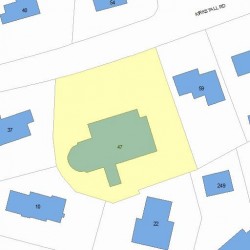 47 Kirkstall Rd, Newton, MA 02460 plot plan