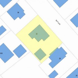 32 Taft Ave, Newton, MA 02465 plot plan