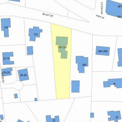 306 Elliot St, Newton, MA 02464 plot plan