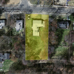 40 Heatherland Rd, Newton, MA 02461 aerial view