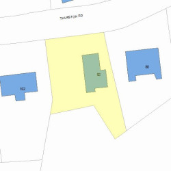 92 Thurston Rd, Newton, MA 02464 plot plan