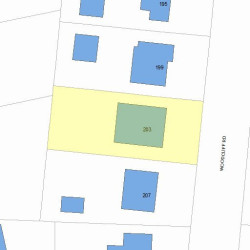 203 Woodcliff Rd, Newton, MA 02461 plot plan