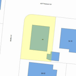 44 Irving St, Newton, MA 02459 plot plan