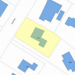 106 Glen Ave, Newton, MA 02459 plot plan