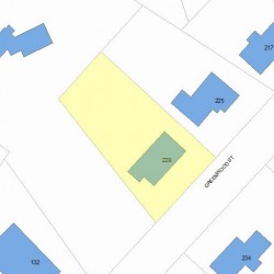 229 Greenwood St, Newton, MA 02459 plot plan