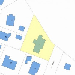 3 Carver Rd, Newton, MA 02461 plot plan