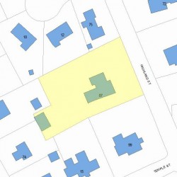 87 Highland St, Newton, MA 02465 plot plan