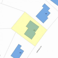 121 Albemarle Rd, Newton, MA 02460 plot plan