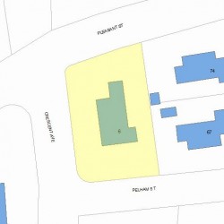 6 Crescent Ave, Newton, MA 02459 plot plan