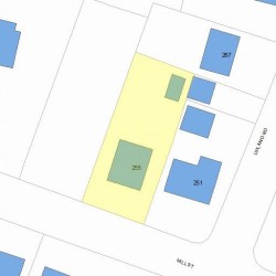 255 Mill St, Newton, MA 02459 plot plan