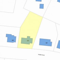 429 Waban Ave, Newton, MA 02468 plot plan