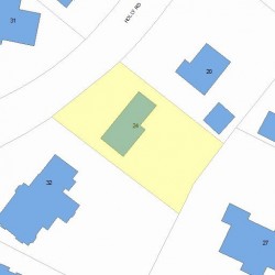 24 Holly Rd, Newton, MA 02468 plot plan