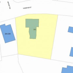 250 Webster St, Newton, MA 02465 plot plan