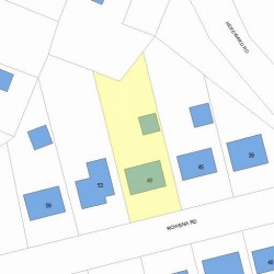 49 Rowena Rd, Newton, MA 02459 plot plan