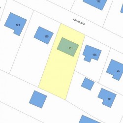 131 Adams Ave, Newton, MA 02465 plot plan