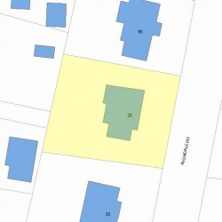 25 Avondale Rd, Newton, MA 02459 plot plan