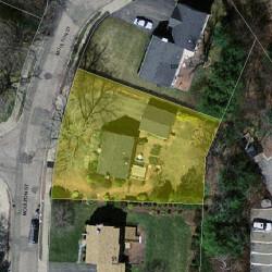 99 Moulton St, Newton, MA 02462 aerial view