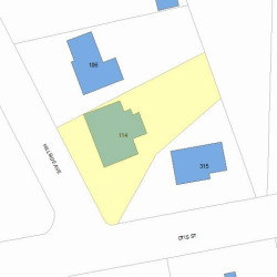 114 Hillside Ave, Newton, MA 02465 plot plan