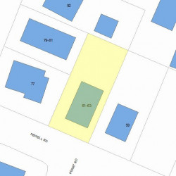 61 Newell Rd, Newton, MA 02466 plot plan