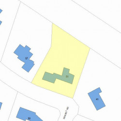 51 Dorset Rd, Newton, MA 02468 plot plan