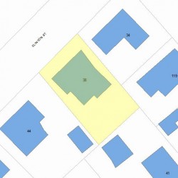 38 Clinton St, Newton, MA 02458 plot plan