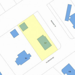 137 Allerton Rd, Newton, MA 02459 plot plan