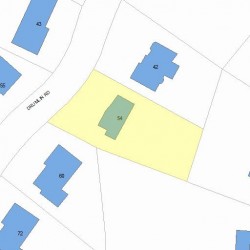 54 Drumlin Rd, Newton, MA 02459 plot plan