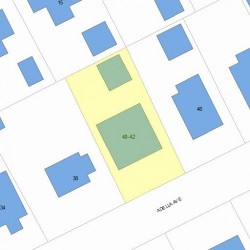 40 Adella Ave, Newton, MA 02465 plot plan