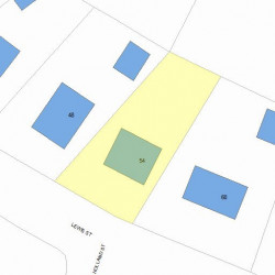 54 Lewis St, Newton, MA 02458 plot plan