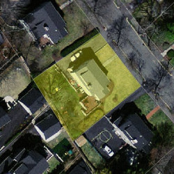27 Tennyson Rd, Newton, MA 02465 aerial view