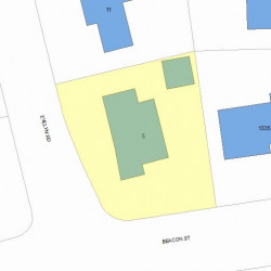 5 Evelyn Rd, Newton, MA 02468 plot plan