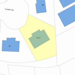 27 Turner Ter, Newton, MA 02460 plot plan