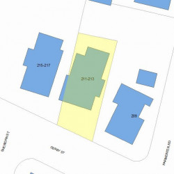 213 Derby St, Newton, MA 02465 plot plan