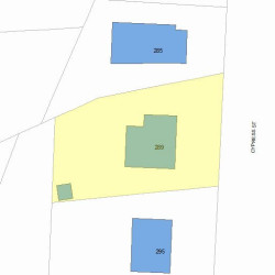 289 Cypress St, Newton, MA 02459 plot plan
