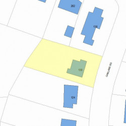 130 Garland Rd, Newton, MA 02459 plot plan