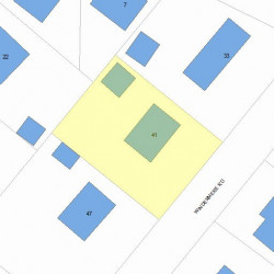 41 Windermere Rd, Newton, MA 02466 plot plan