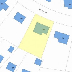 188 Bellevue St, Newton, MA 02458 plot plan