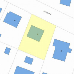 12 Garden Rd, Newton, MA 02458 plot plan