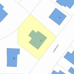 47 Chandler Pl, Newton, MA 02464 plot plan