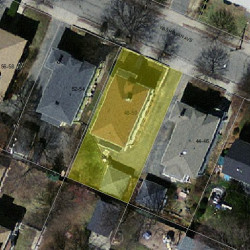 48 Washburn Ave, Newton, MA 02466 aerial view