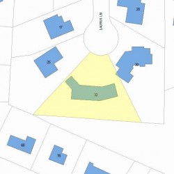 32 Laurus Ln, Newton, MA 02459 plot plan