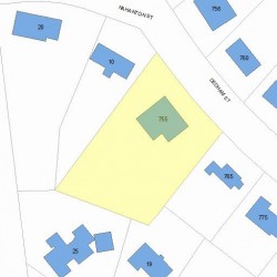 755 Dedham St, Newton, MA 02459 plot plan