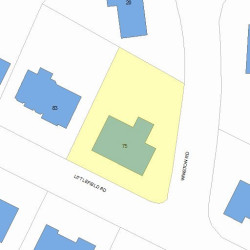 75 Littlefield Rd, Newton, MA 02459 plot plan